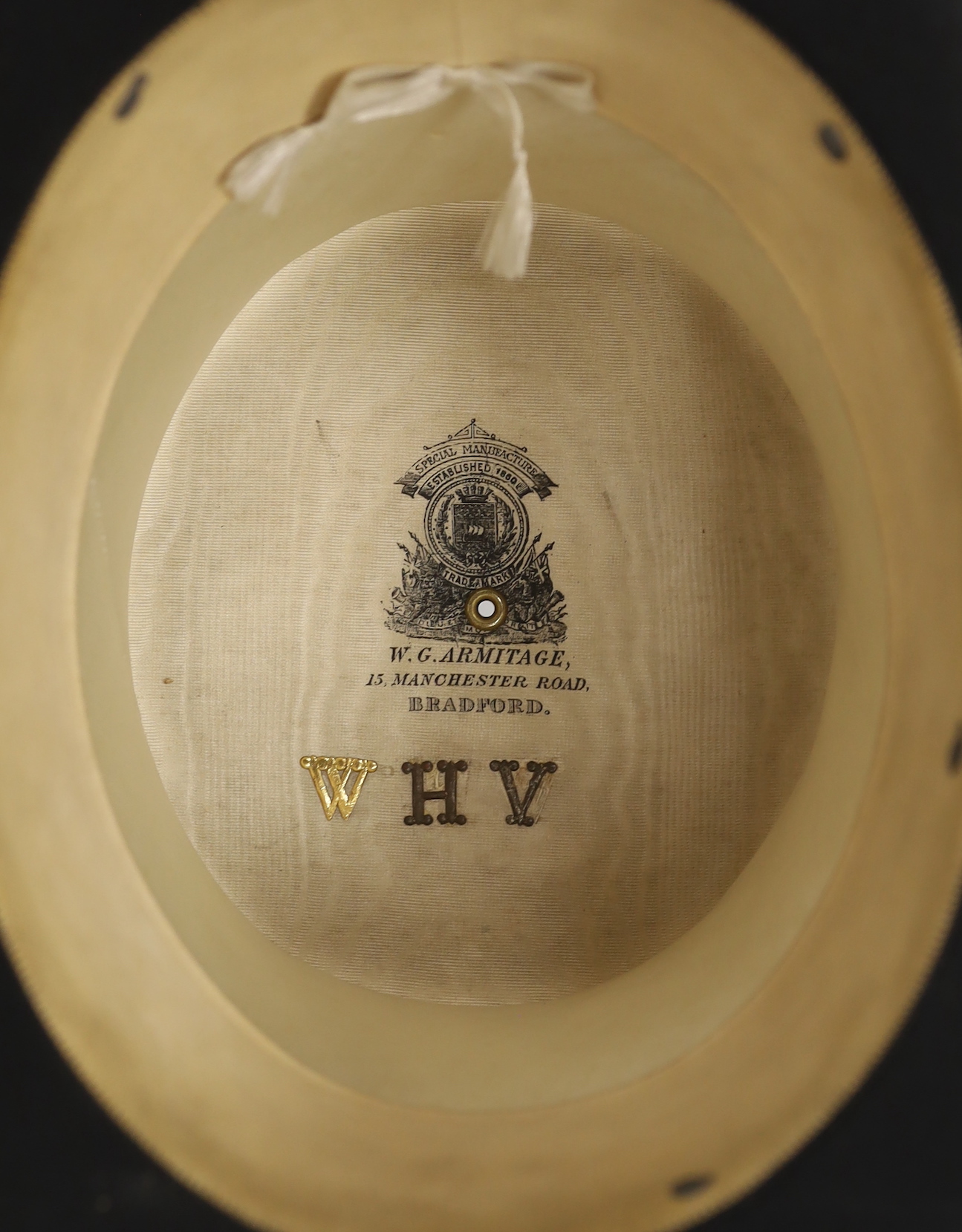 A boxed W.G. Armitage top hat